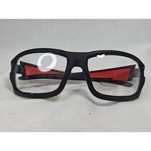 Milwaukee 50-73-2000 Anti-Scratch Safety Glasses Clear Lens Black Red Frame